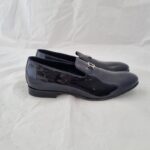Mocassino Varese in vernice blu con accessorio art.1057