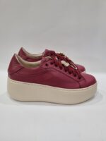 Sneakers platform Crown bordeaux con accessori art.1719