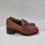 Mocassino con tacco Valleverde cuoio art.16125