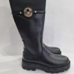 Stivale donna Liu Jo nero con dettaglio logo metallo oro art. Taylor 806