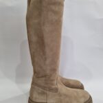 Stivali donna Crown pelle scamosciata beige art. E3185