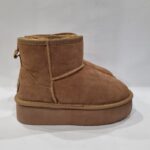 Stivaletto platform Energy crosta camel e pelliccetta art.i251