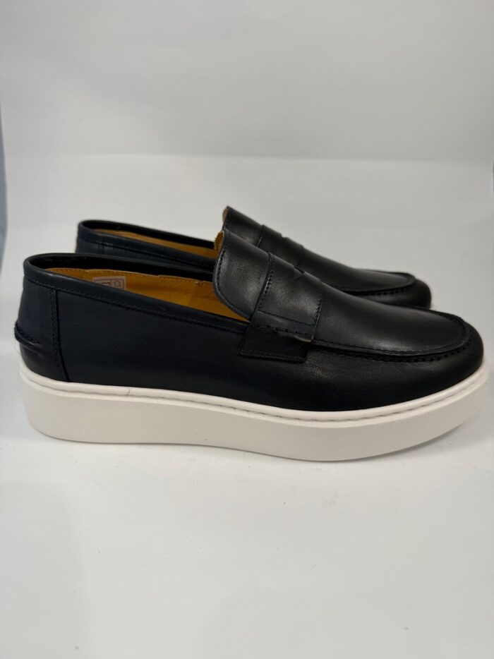 Slip on Exton pelle blu art.832 - immagine 1