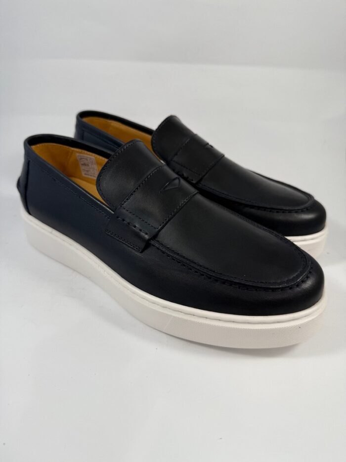 Slip on Exton pelle blu art.832 - immagine 3