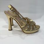 Sandali gioiello Joel laminato platino art.a7681