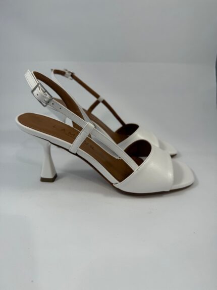 Sandali cn tacco  L'Amour nappa bianco art.312