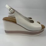Sandali con zeppa Susimoda nappa bianco art.2383
