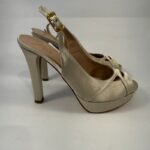 Sandali Joel in raso platino art.A774