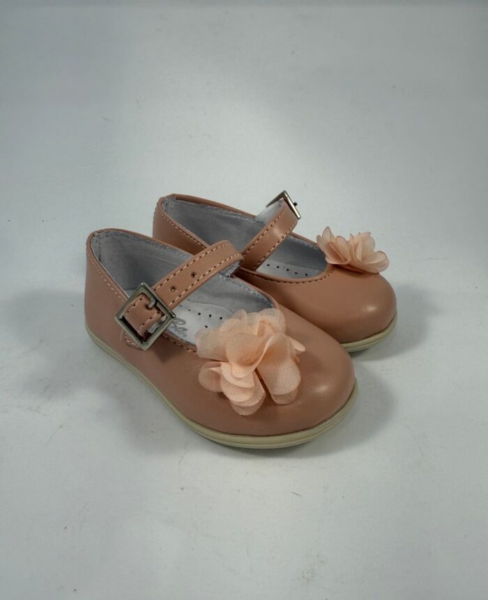 Ballerina bimba rosa cipria Sa.Ba con fiore in tulle art.01 - immagine 3