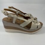 Sandali con zeppa Repo avorio art.84268