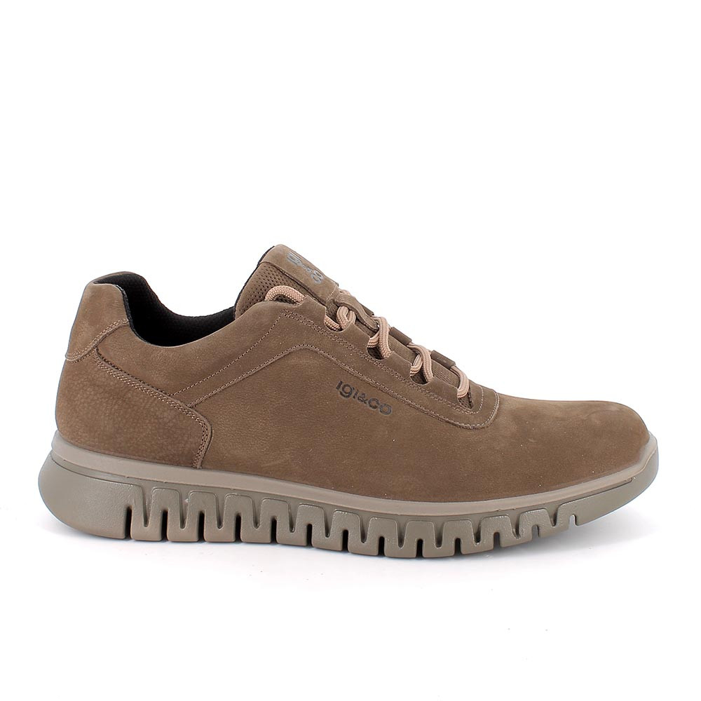 202528618833_2_4695 Sneakers uomo Igi&Co nabuck marrone art.8618833 - immagine 1