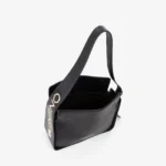 Borsa a spalla Valentino nera modello grande Fosca Re - immagine 4