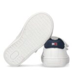 Sneakers Tommy Hilfiger bimbo doppio velcro bianco/blu art.34062 - immagine 5