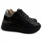 Sneakers Keys donna pelle nero art.11243