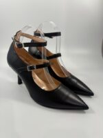 Décolleté Onde Piane nero con fibbie art.6424 - immagine 3