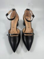 Décolleté Onde Piane nero con tacco grosso art.1444 - immagine 4