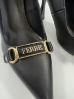 Décolleté Ferre nero con accessorio art.465 - immagine 5