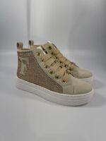 Polacco ragazza Ferre camoscio off white con strass art.202 - immagine 3