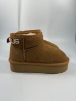 Stivaletto platform 4US Paciotti crosta camel e pelliccetta art.251