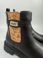 Stivaletto Alviero Martini donna nero con logo in metallo oro art.2308 - immagine 4