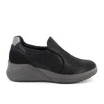 Slip on con zeppa Igi&Co tessuto elasticizzato nero art.8654500