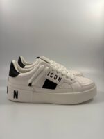 Sneakers Icon uomo bianco con inserti neri art.04135