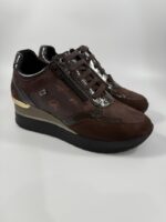 Sneakers con zeppa Valleverde marrone art.36426 - immagine 3