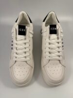 Sneakers Icon uomo bianco con inserti neri art.04135 - immagine 4