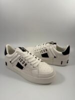 Sneakers Icon uomo bianco con inserti neri art.04135 - immagine 6