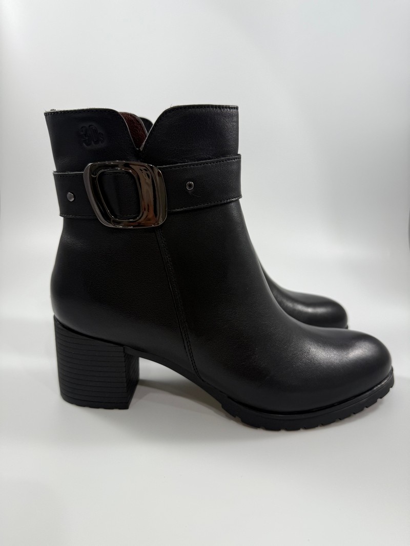 FL26--_52 Tronchetto Leios 30s pelle nero art.4412 - immagine 1