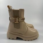 Stivaletti bambina 4Us Paciotti beige con logo art.24275