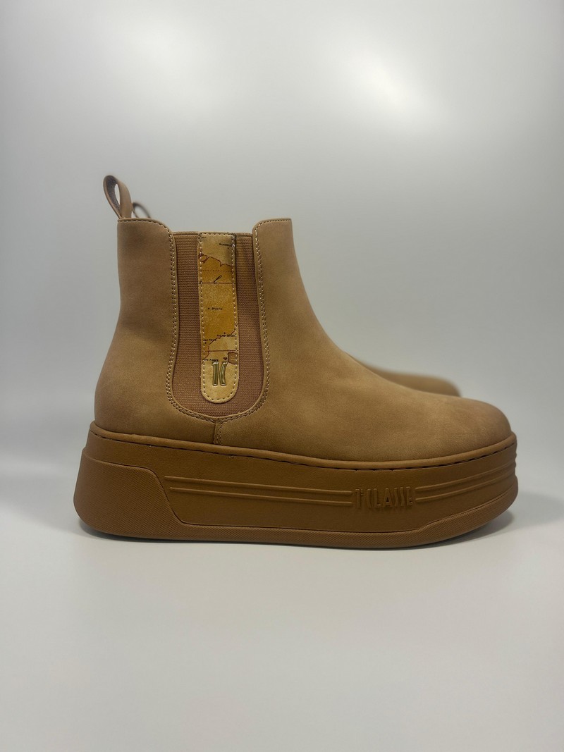 FL26--_67 Stivaletto platform Alviero Martini nabuk beige art.1211 - immagine 1