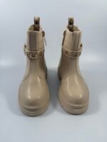 Stivaletti bambina 4Us Paciotti beige con logo art.24275 - immagine 4