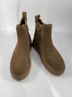 Polacchetto con zeppa Julien camoscio taupe art.i87 - immagine 4