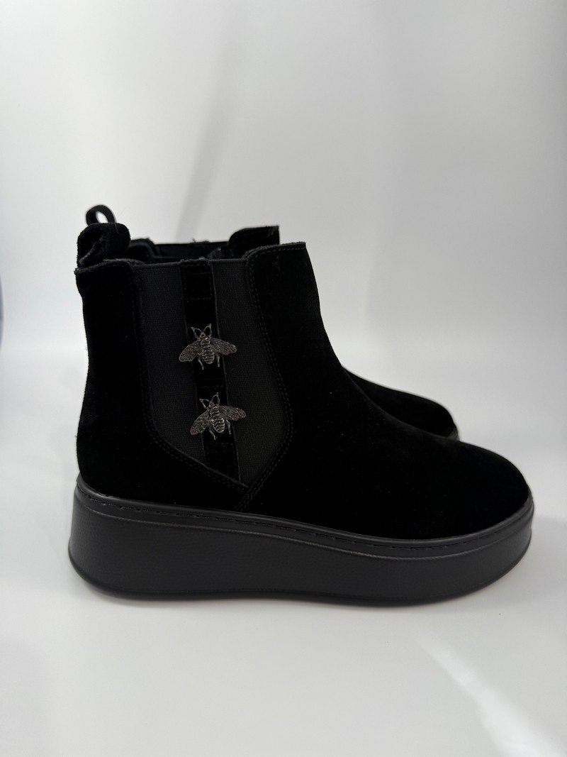 FL26_154 Polacchetto Julien camoscio nero at.i87 - immagine 1