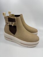 Polacchetto con zeppa Donna Serena nabuk beige art.5721 - immagine 3