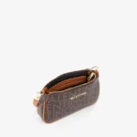 Borsa a spalla Valentino logato marrone modello Regina Re - immagine 5