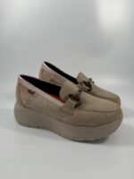 Mocassino con zeppa Callaghan nabuk beige art.61606 - immagine 3
