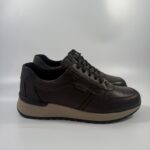 Stringata uomo Valleverde pelle marrone art.VY954