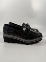 Mocassino Cinzia Soft vernice nero con accessorio art.2066