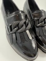 Mocassino Cinzia Soft vernice nero con accessorio art.2066 - immagine 5