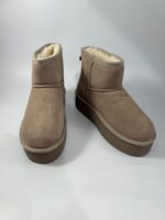 Stivaletto platform Julien crosta beige e pelliccetta art.i251 - immagine 5