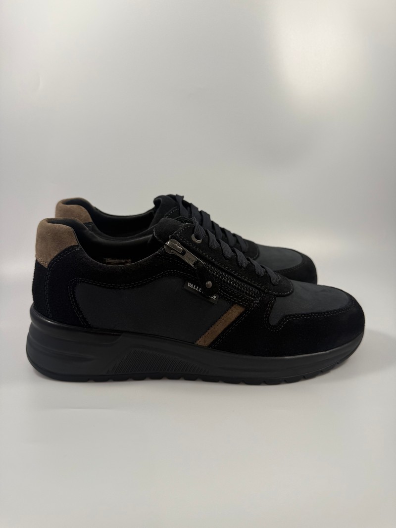 FL26--_9 Stringata uomo Valleverde scamosciato blu art.VY954 - immagine 1