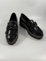 Mocassino Cinzia Soft vernice nero con accessorio art.2066 - immagine 6