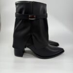 Stivaletto Julien con tacco e risvolto nero art.372