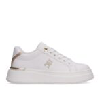 Sneakers Tommy Hilfiger donna bianco con inserti oro art.33985