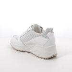 Sneakers con zeppa Igi&Co bianco/argento con zip laterale art.1141600 - immagine 4