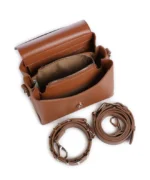 Borsa a spalla piccola Valentino con pattina cuoio modello Alexia VBS5A806 - immagine 4