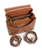 Borsa a spalla grande con pattina Valentino cuoio modello AlexiaVBS5A803 - immagine 4