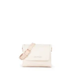 Borsa a spalla piccola Valentino con pattina ecrù modello Alexia VBS5A806 - immagine 3